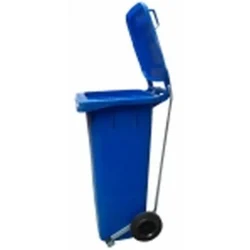 Recipiente de Reciclagem Azul com Pedal ND 730x580x1070 mm