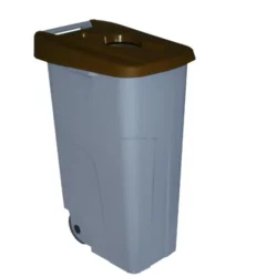 Recipiente de Reciclagem Castanho com Abertura ND 110 L 420x570x880 mm