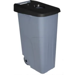 Recipiente de Reciclagem Preto com Abertura ND 110 L 420x570x880 mm