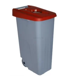 Recipiente de Reciclagem Vermelho com Abertura ND 110 L 420x570x880 mm