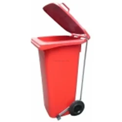 Recipiente de Reciclagem Vermelho com Pedal ND 730x580x1070 mm