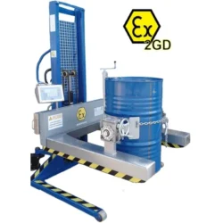 Stacker Rotador de Bidões ATEX ND 400 kg com Pesagem