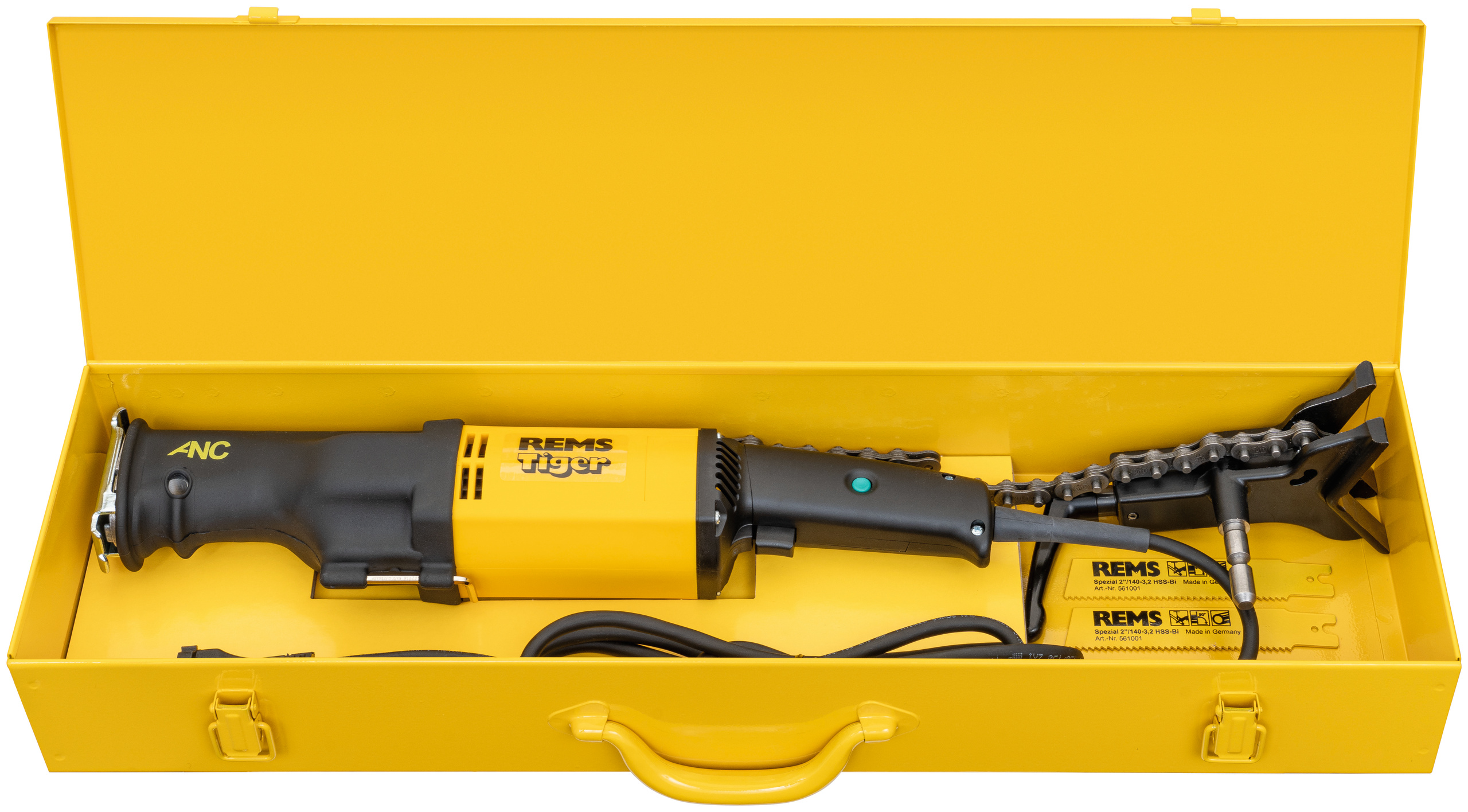 Serra de Sabre para Tubos REMS Tiger 1050 W com Guia de Corrente 6 POL REMS Tiger Set K conjunto