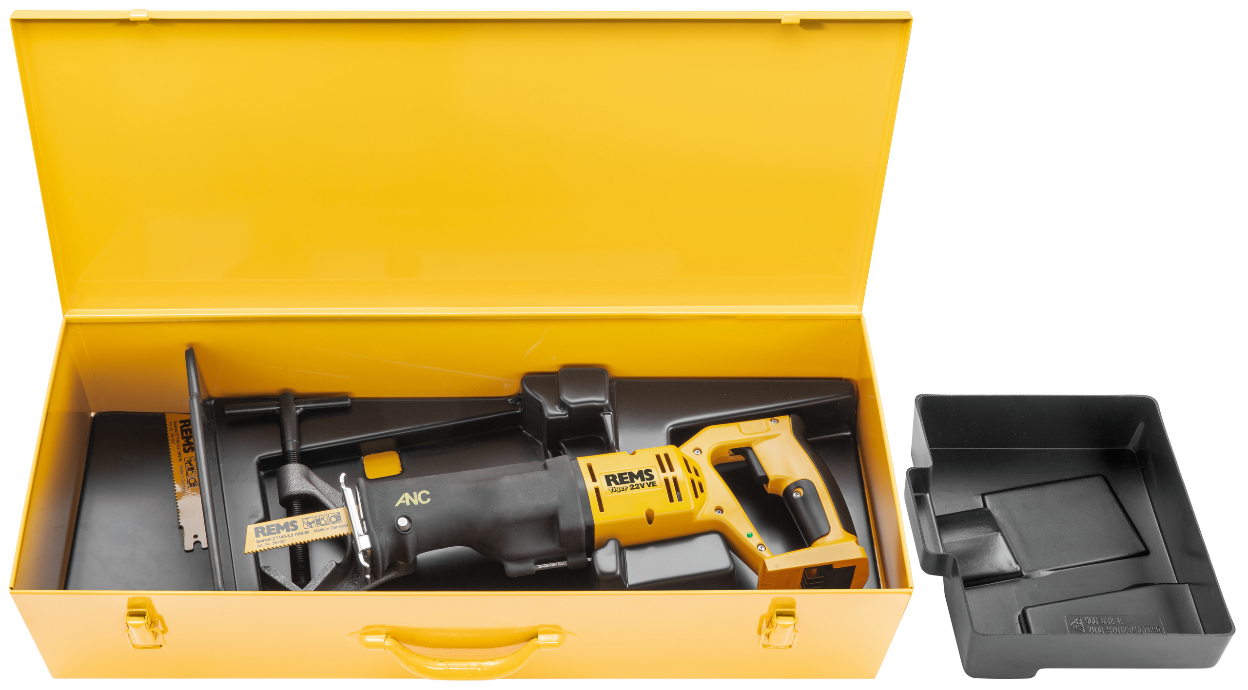 Serra de Sabre a Bateria para Tubos REMS Tiger 22V VE 500 W 1900 CPM sem Bateria REMS Tiger 22V VE Set P conjunto