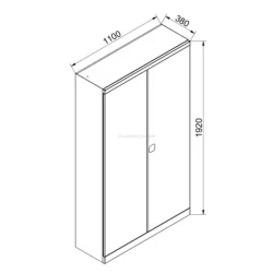 Armário Modular de Oficina METALWORKS ARM4A 2 Portas