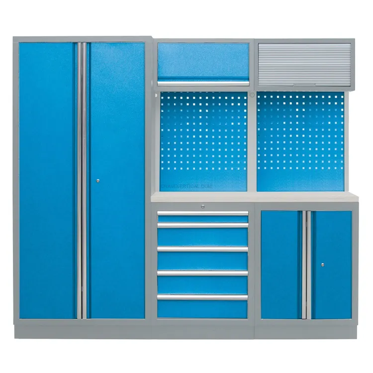 Combinação Modular de Oficina METALWORKS MWCOMB2 Azul/Cinzento 2 M