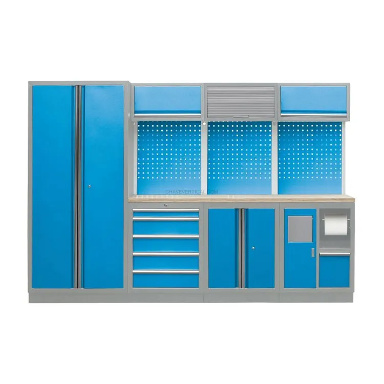 Combinação Modular de Oficina METALWORKS MWCOMB3 Azul/Cinzento 3 M Combinação Modular de Oficina METALWORKS MWCOMB3 Azul/Cinzento 3 M