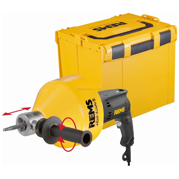 Desentupidora Elétrica de Tubos REMS Mini-Cobra S VE Ø 20–50 (75) MM 630 W 950 RPM