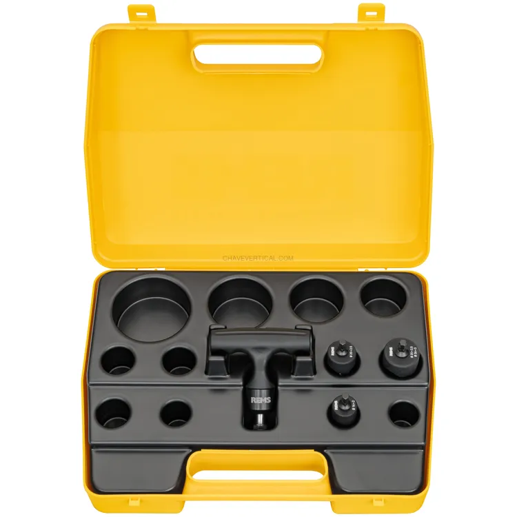 Ferramenta de Calibração e Rebarbação REMS KaliGrat E Set 16×2+20×2+25×2,5/26×3 Ferramenta de Calibração e Rebarbação REMS KaliGrat E Set 16×2+20×2+25×2,5/26×3