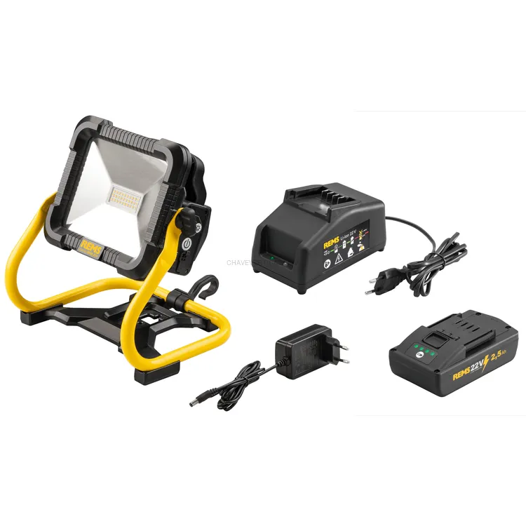 Holofote LED a Bateria REMS Lumen 2800 22V Set 2800 LM com Bateria 2,5 AH