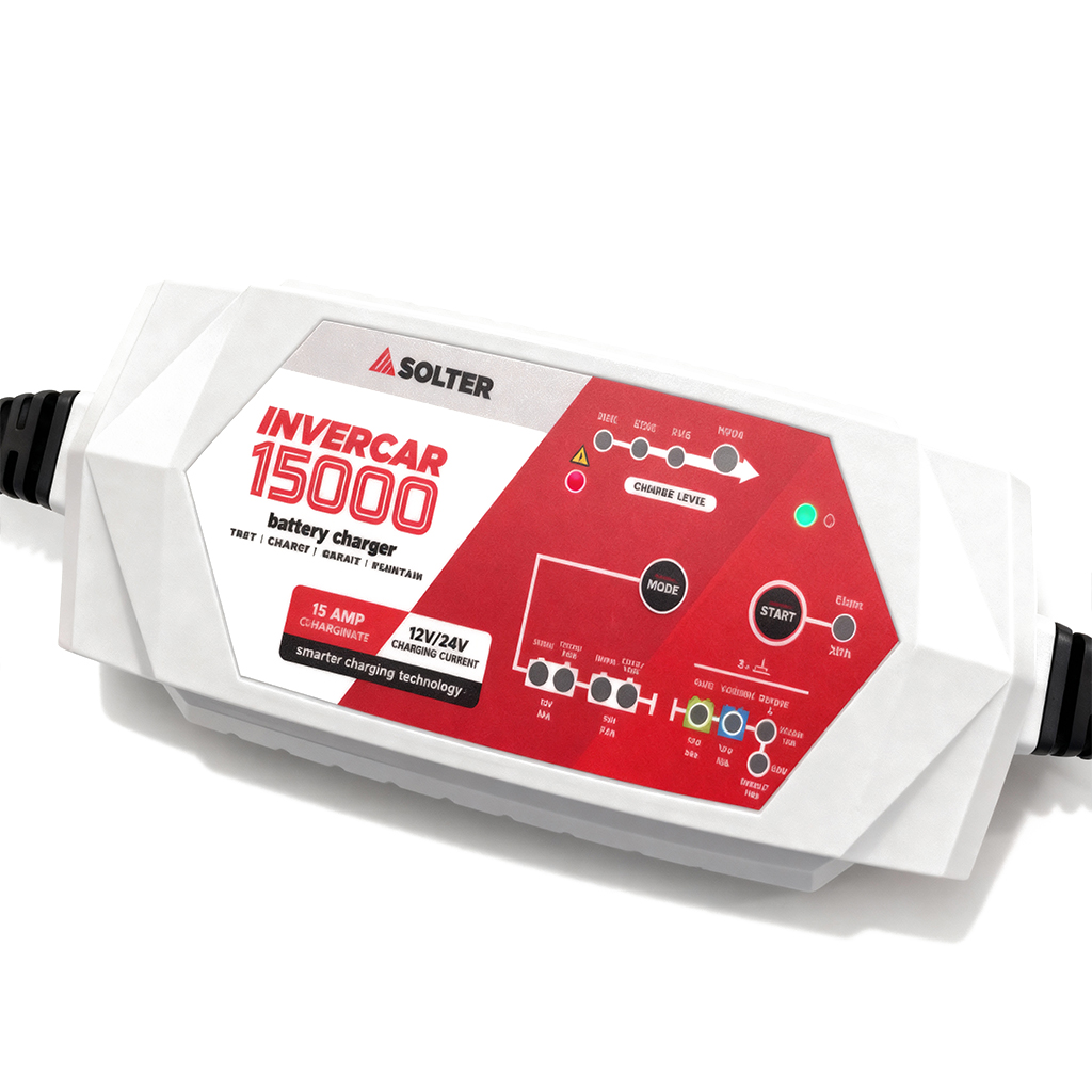 Carregador de Bateria SOLTER INVERCAR 15000 12/24V 15 A Carregador de Bateria SOLTER INVERCAR 15000 12/24V 15 A