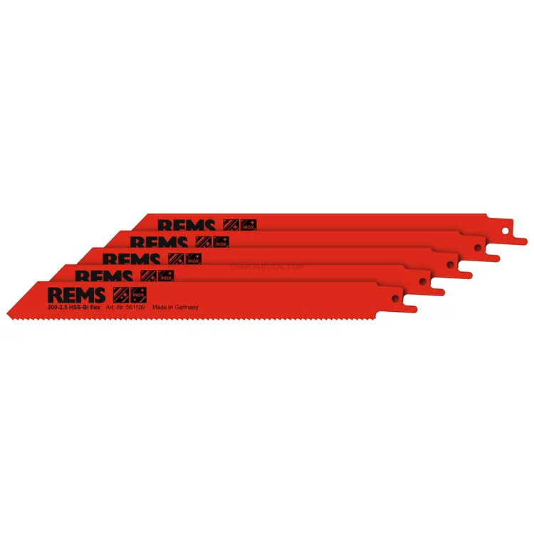 Lâmina de Serra REMS 200-2,5 Pack 5 Unidades para Serras de Sabre Lâmina de Serra REMS 200-2,5 Pack 5 Unidades para Serras de Sabre