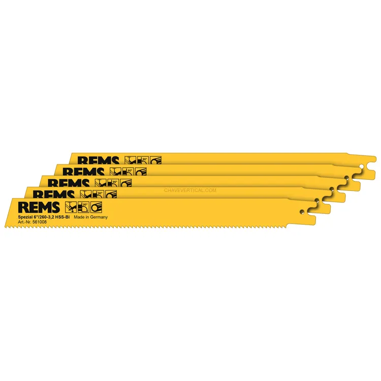Lâmina Especial REMS 6 POL/260-3,2 Pack 5 Unidades para Serras de Sabre