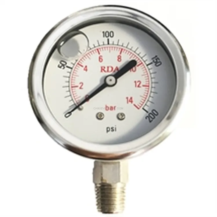 Manómetro de Glicerina Radial POWERED Ø63 mm 0–16 Bar 1/4″