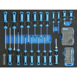 Módulo de Chaves de Fendas em Espuma STILKER 85 Peças 527x387x32 mm