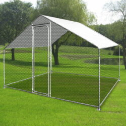 Capoeira para Aves Zipper 3x4x2.5m Redonda Galvanizada