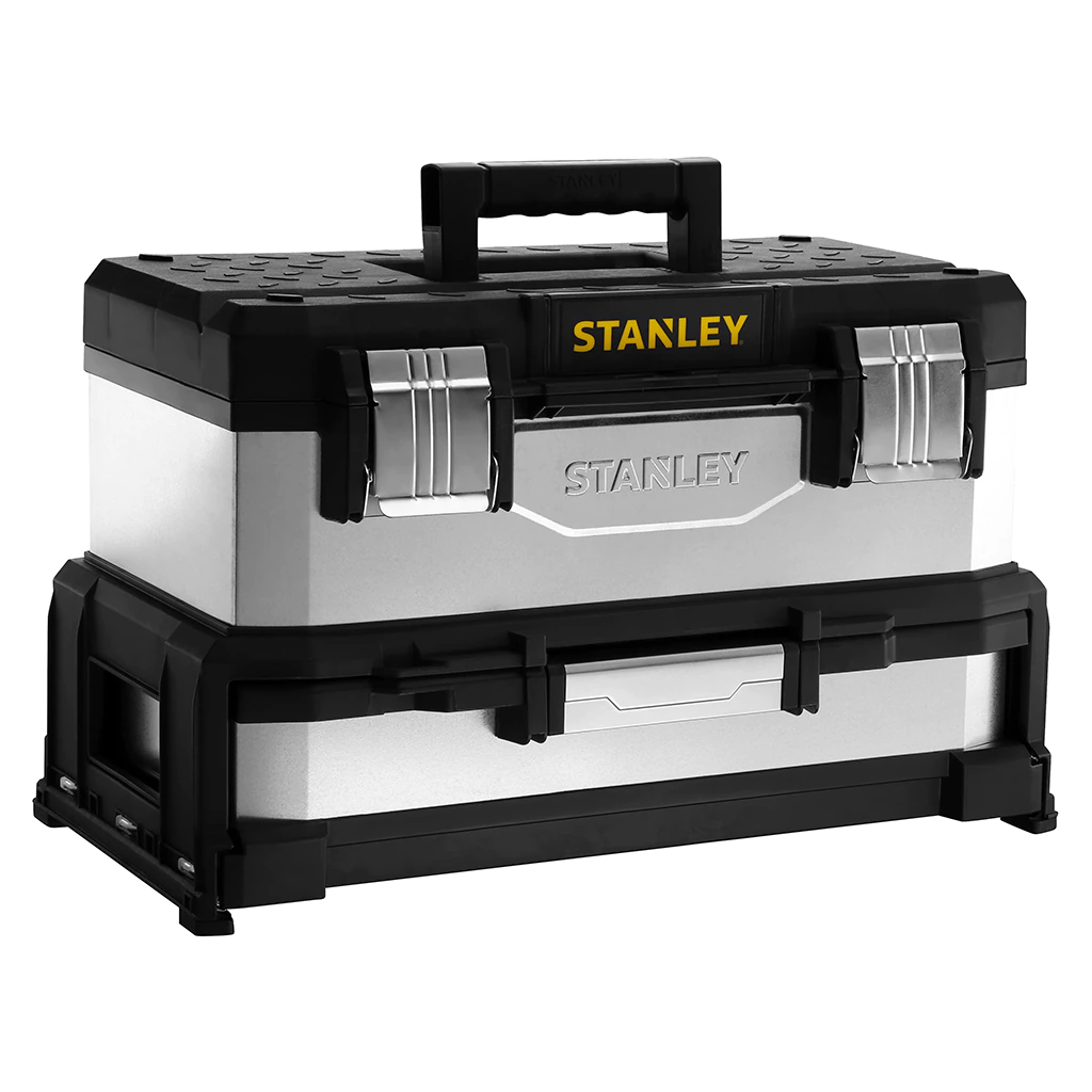 CAIXA DE FERRAMENTAS GALVANIZADA COM GAVETA STANLEY