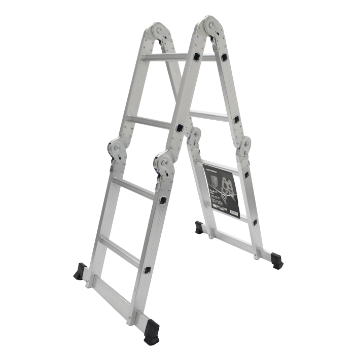 Escada Articulada Multiusos Alumínio Mader 4x2D 2.52m 150kg