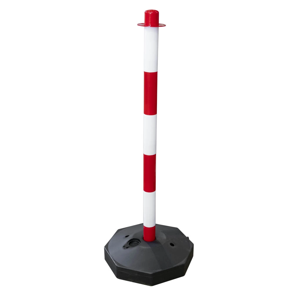 POSTE DE SINALIZAÇÃO P/CORRENTE PLÁSTICO VERMELHO/BRANCO JBM