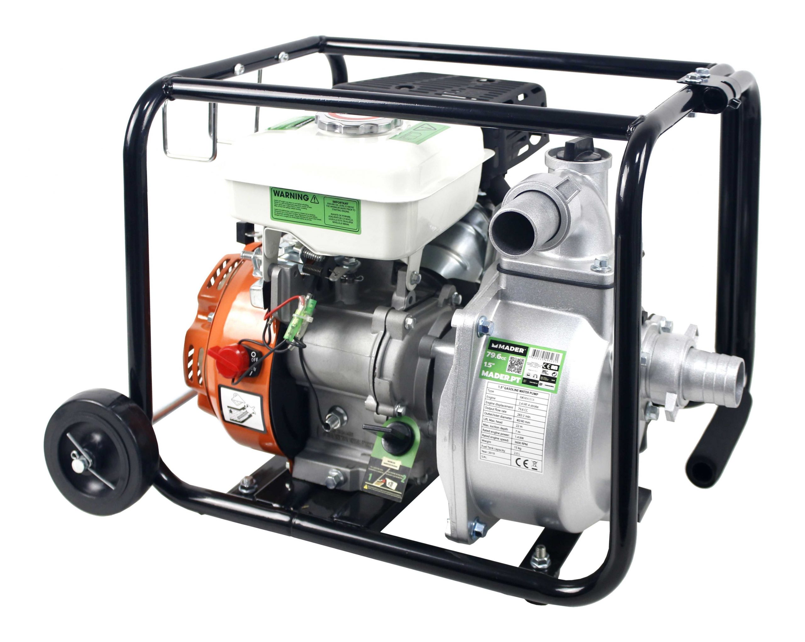 MOTOBOMBA 2.4HP 17000L/H MADER