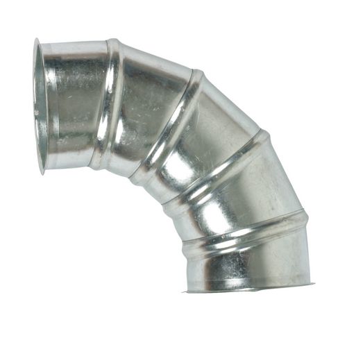 CURVA 90° GALVANIZADA FLANGEADA EM AMBOS OS LADOS Ø 180MM HOLZSTAR
