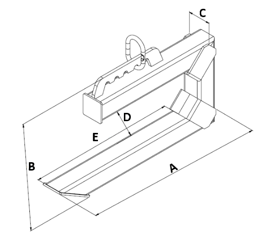 Pinça Porta-Tubos para Betão GRIZ PPT20-02M 2000 kg