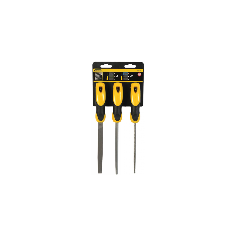 JOGO 3 LIMAS 6'/150MM STANLEY