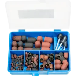 Estojo POLICAP PFERD PCS 110 C com 105 dedais abrasivos e 5 suportes