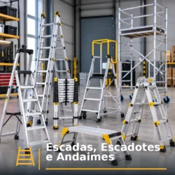 ESCADAS ESCADOTES E ANDAIMES