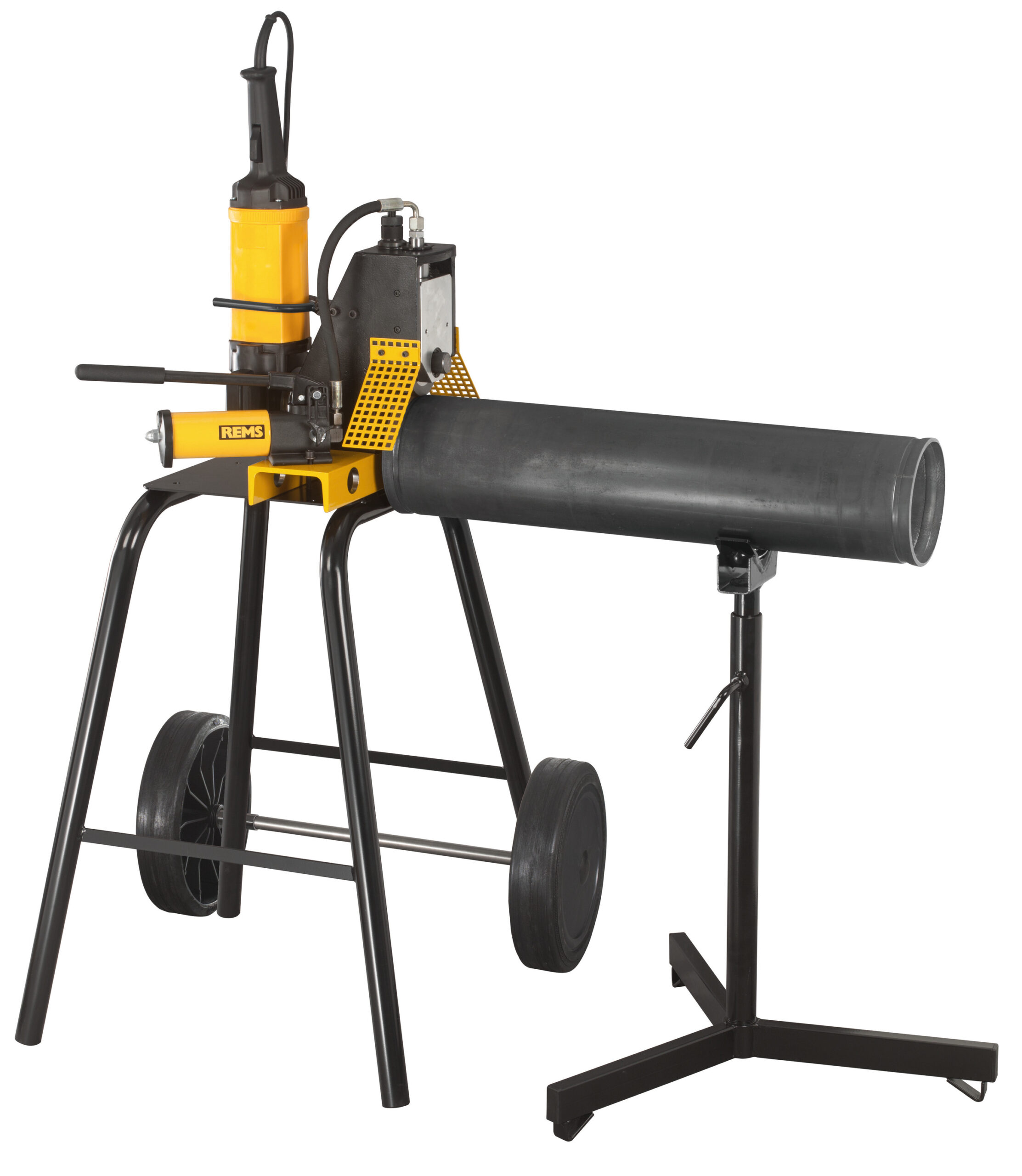 Pormenor do equipamento para ranhurar tubos REMS Collum 2